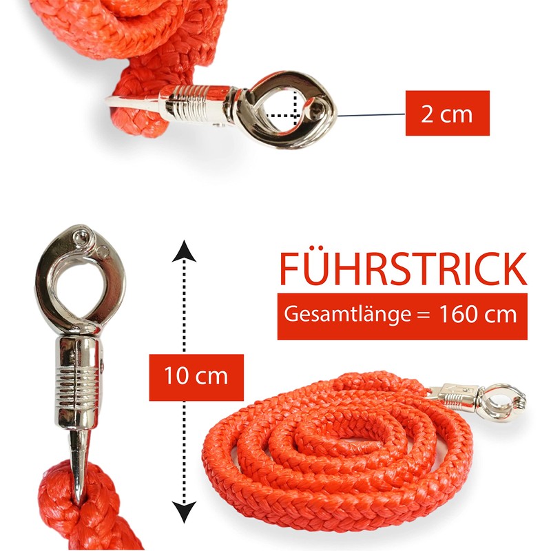 Lead Rope with Panic Hook | for Horses, Ponies, Shetty,