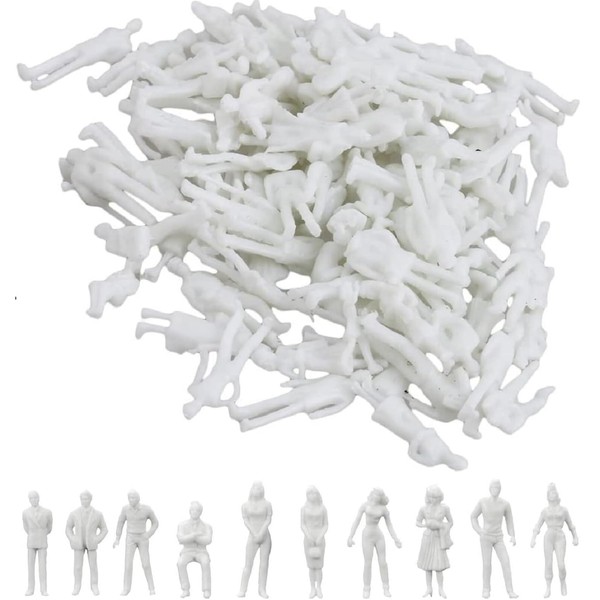 Kiuiom Model Figures White Unpainted, Plastic Architectural Model, 1: 100