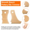 sourcing map 2pcs Pottery Ribs Trimming Tools Beech Pottery Profile