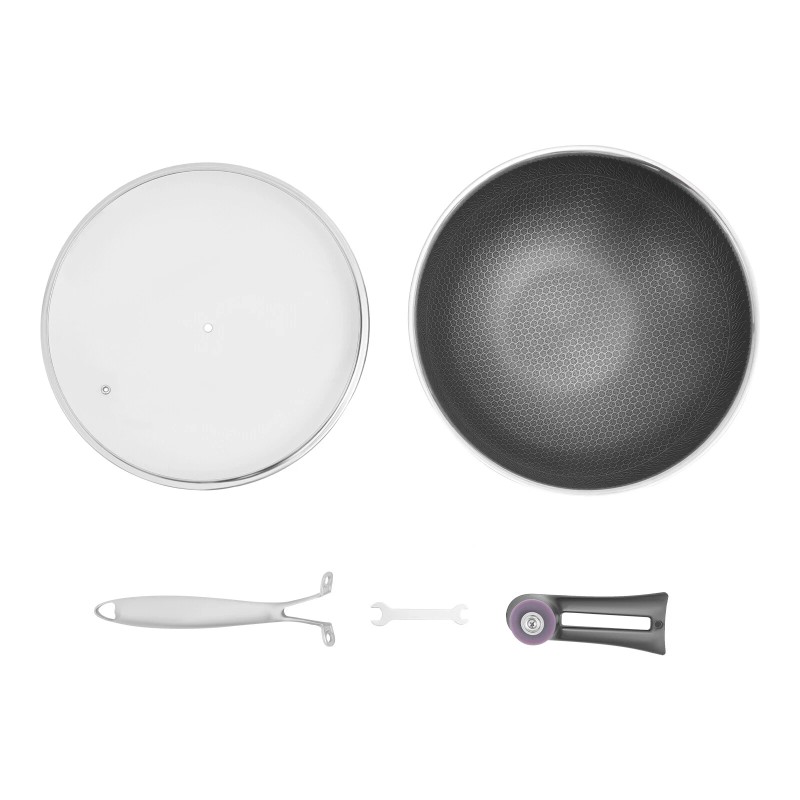 n/a Stainless Steel Honeycomb Wok, Stainless Steel Cooking Frying Pan,