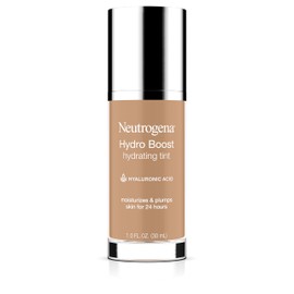 Neutrogena Hydro Boost Hydrating Tint Foundation Makeup for Dry Skin, with Hyaluronic Acid, Lightweight Oil-Free Water Gel, Non-Comedogenic, 60 Natural Beige 1.0 fl. oz