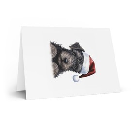 DistinctInk Greeting Card/Note Card - Kerry Blue Terrier Puppy Drawing - PACK of 1