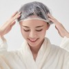 100P Disposable Waterproof Vinyl Shower Cap for Washing, Dyeing, and Perming Disposable Hair Cap 10ea