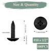 GOHODOMINO #10 x 1/2" Wood Screw 100Pcs Truss Head Phillips