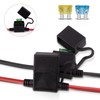 iGreely Dual Positive/Negative ATC Style Fuse Holder 10AWG Wire with