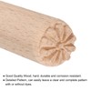 QUARKZMAN Holzrunde Lebensmittelstempel 0,8" Durchmesser 2" Länge Holzblockdruckstempel mit floralem
