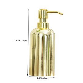 MAGICLULU Luxury Gold Hand Bottle Soap Dispenser Pump Liquid Soap Refill for Bathroom Kitchen Stainless Steel