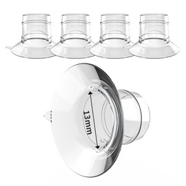 4PCS Flange Inserts 13MM, Compatible with Lansinoh/momcozyS9/S10/S12/Willow/Elvie/TSRETE/,Portable Breast Pump Shields/Flanges,Milk Collector 24mm Universal (13MM)
