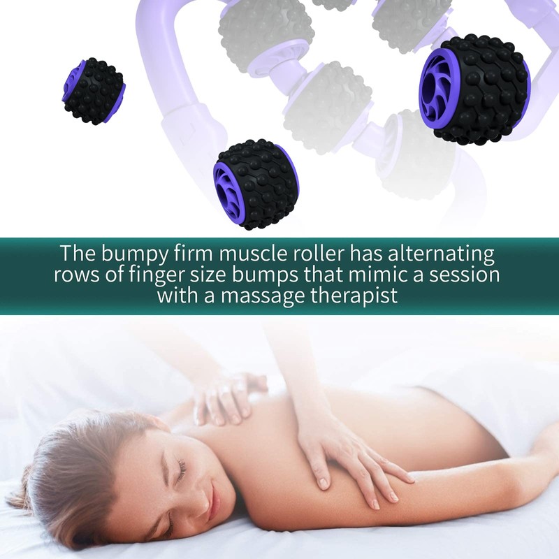 MZDXJ Upgraded Fit Roller Pro, 6-Wheel Fascia Muscle Roller,Massage Roller