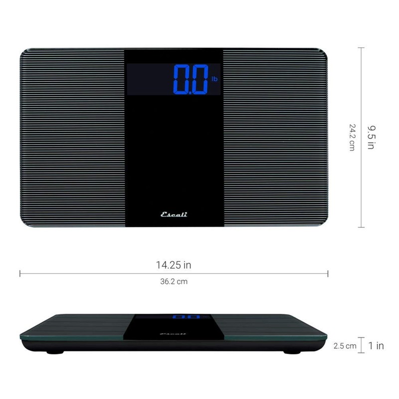 Escali Extra Wide Digital Bathroom Scale for Body Weight with