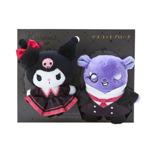 Sanrio 883794 Kuromi & Baku Mascot Brooch Set (Kromi Delusional)