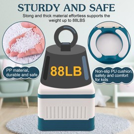 Fabulas Portable Potty for Toddler Travel, Foldable Travel Potty Training Toilet Seat for Kids Boys Girls, Emergency Mobile Toilet In Car for Camping Outdoor Indoor, with 30 Disposable Bags, Blue