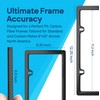 TansoSeni Anti Theft 100% Real Carbon Fiber License Plate Frames,