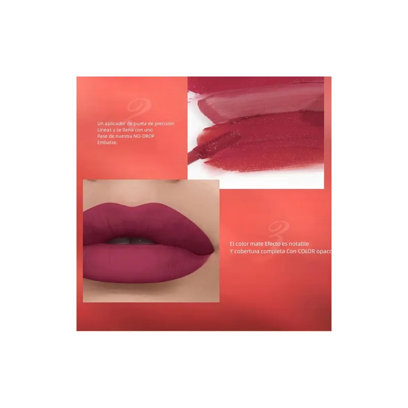 12 Labiales Mate Set Pintalabio Gloss Indeleble Imperméable