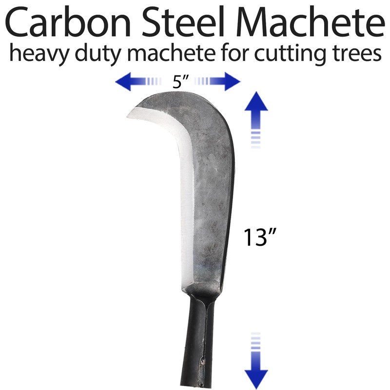 Sickle Garden Tool, Steel Billhook Machete Knife for Cutting Trees