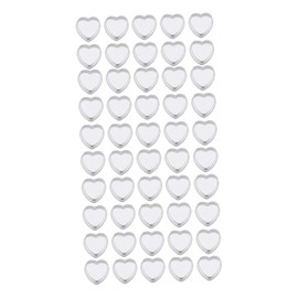 BIUDECO 50Pcs Heart Shape Containers with Lid Empty Cosmetic Jars for Makeup Storage for Creams Lotions and Travel Toiletry Products