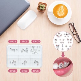 Naapesi Tooth Jewellery Gemstone Set, Tooth Gemstone Decoration, Tooth Jewellery Tooth Crystal Kit, Tooth Stones Set, Tartar Jewellery, Tooth Gemstone, Tooth Gemstone Set, DIY Tooth Gem Kit for Teeth