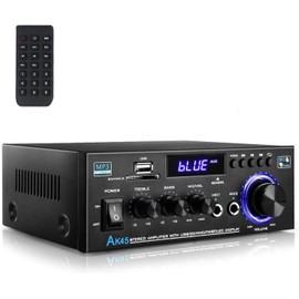 Romicta Stereo Audio HiFi Amplifier, 600W Bluetooth Amplifier 5.0, Dual 12V/230V Channels, LCD Display, SD/USB, FM Radio – Ideal for Home, Car & Karaoke