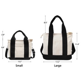 Small Tote Bag Canvas Tote Bag for Women Canvas Shoulder Bag Crossbody Satchel Hobo Bags Messenger Bag 2024