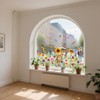 2PCS BMYUK Window Sticker Spring Window Sticker Garden Flowers Summer