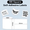 Ponek M100 Square Label 1.96'' x 3.14'' (50x80mm), Compatible with