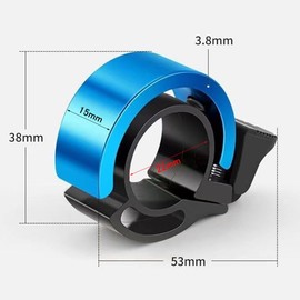 GLOWZEN Bicycle Bell Road Bike Bell Pipe Diameter 0.9 inch (22 mm) 1 Piece Aluminum Alloy Rust Proof Concealed Type