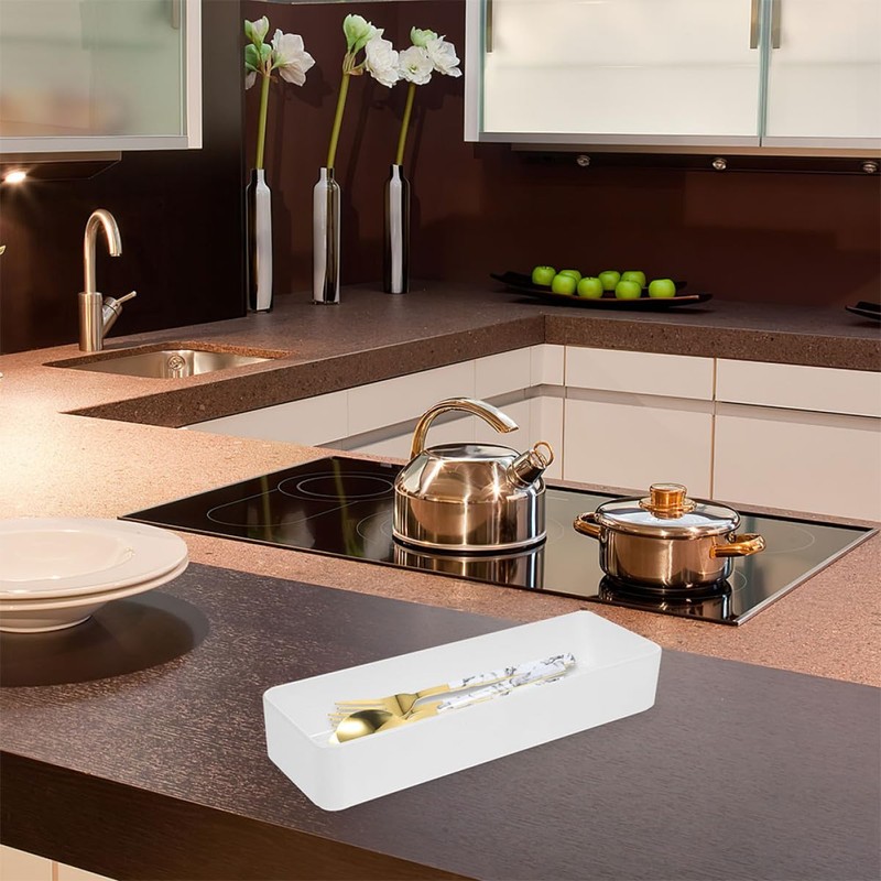 iplusmile Plastic Desk Drawer Organizers 3pcs Stackable Drawer Organizers Bins