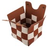 MAGICLULU Modern Plaid Tissue Holder Square Tissue Box for Bedroom