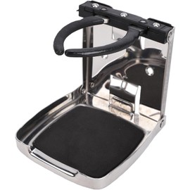 Rengue Portabotellas para Bebidas de Agua para Automóviles, Portavasos Plegable de Acero Inoxidable, Diseño Plano Plegable Ajustable, Uso a Prueba de Herrumbre Que Ahorra Espacio para Barco, RV,