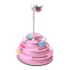 Kitten Juguete Interactivo para Gato | Torre de 4 Niveles con Ratón y Pelotas - Rosa