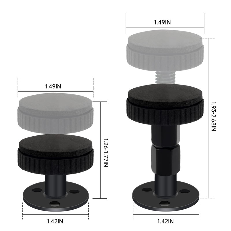 LveSunny 4Pcs Headboard Stoppers for Wall, Adjustable Headboard Stoppers, Bed