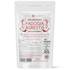 Fagodia Agrestis - High Dose - 2x Purity 20:1 Extract - 10,000 mg Equivalent - 60 x 500 mg Capsules - Slim Muscle Growth - Muscle Recovery - Athletic Performance - GMP - No Additives