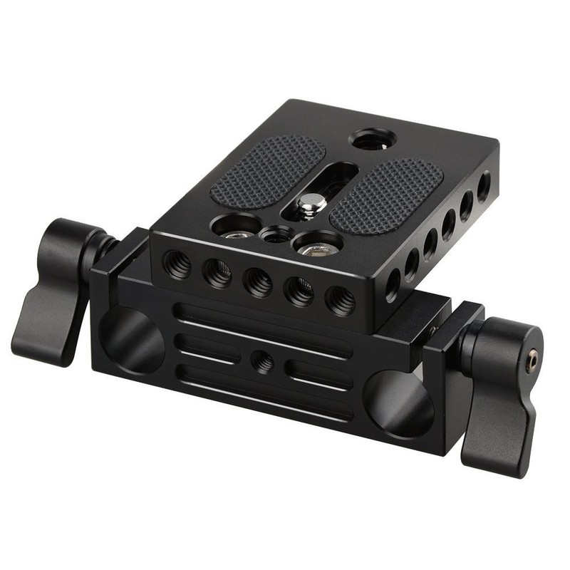 CAMVATE Camera Baseplate with 15mm Railblock fr DSLR Rig 15mm