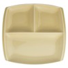 Titto 3 Two 仕切 Plate (Square) Light Brown p37504 