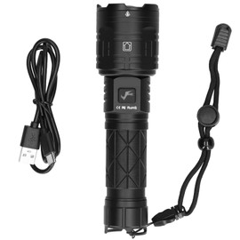 LED Flashlight USB Charging 16 Core 5 Light Levels 2 Modes Camping Lighting Device for Outdoor Emergency