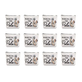 12pcs Working The Pole Nurse Bag,Bulk Nurses Week Gifts ER Nurse Gifts Emergency Room ICU Nurse Gift Nurse Appreciation Makeup Bag Nurse Birthday Gift,Nursing Gifts,RN Nursing Bag for Work,Travel,