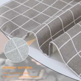 Tosewever 2 Pack Cotton Adjustable Bib Apron for Women, Cooking Kitchen Aprons with Pockets BBQ Drawing, Mom Woman Men Chef (Cotton - Grey/Green, 2)