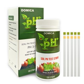 100 Soil pH Test Strips (pH 3-9) Soil Testing Paper, Mud pH Tester for Garden Lawn Grass Flower Vegetable Compost Indoor and Outdoor Plants