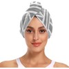 Toalla de microfibra para el cabello con botón para todos