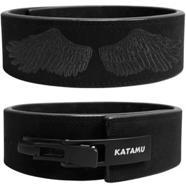Katamu Wings Premium Weightlifting Belt - Lever Weightlifting Belt - Men and Womens Power Lifting Belt - Leather (XX-Large)