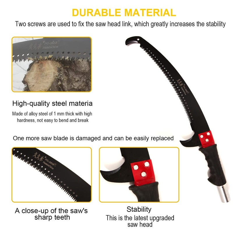 30 Feet Tree Pole Pruner, Durable Tree Trimmers Handle, Manual