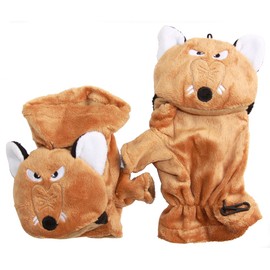 D&Y Animal Faux Fur Gloves - FOX