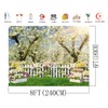 AIIKES 8X6FT Spring Backdrop White Flowers Forest Tree Photography Backdrop