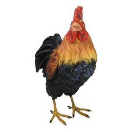 Ebros Gift Rustic Western Proud Country Chicken Rooster Figurine 8" Tall Chickens Roosters Kitchen Desktop Shelf Mantel Decorative Accent Sculpture in Vivid Colors