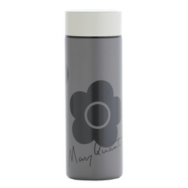 MARY QUANT 001273-0001-04 Stainless Steel Bottle, 10.1 fl oz (300 ml), Thermal, Cold Insulation, Ice Stop, Dull Pastel, Daisy (Gray)