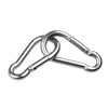 10PCS Premium Stainless Steel Snap Hook Carabiner Ring Screw Keychain