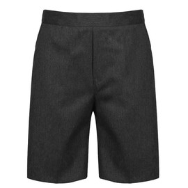 LSU Boys Pull-UP School Shorts Uniform Half Elasticated Waist ~NO Zip/Clip~ 2-16 Years (Grey, 9-10 Years)