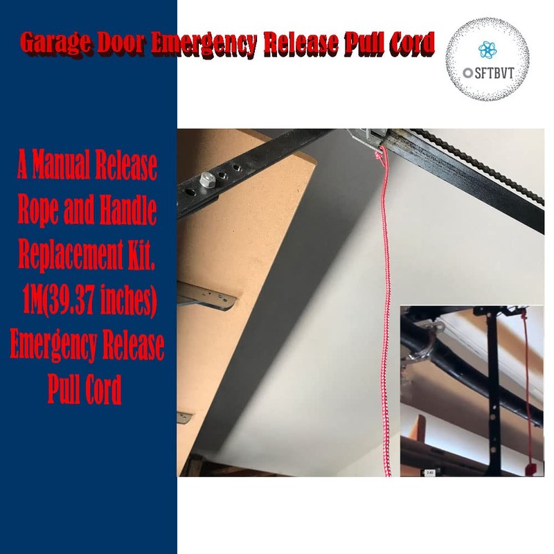 OSFTBVT Garage Door Emergency Release Pull Cord with Handle Garage