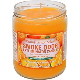 Smoke Odor Exterminator 13oz Jar Candle, Orange Lemon, Pack of 2