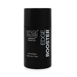 Edge Booster Style Factor Hideout Pomade Color Stick 1.76oz | For thicker looking edges, covers up gray hair (1.76 oz, Natural Black)